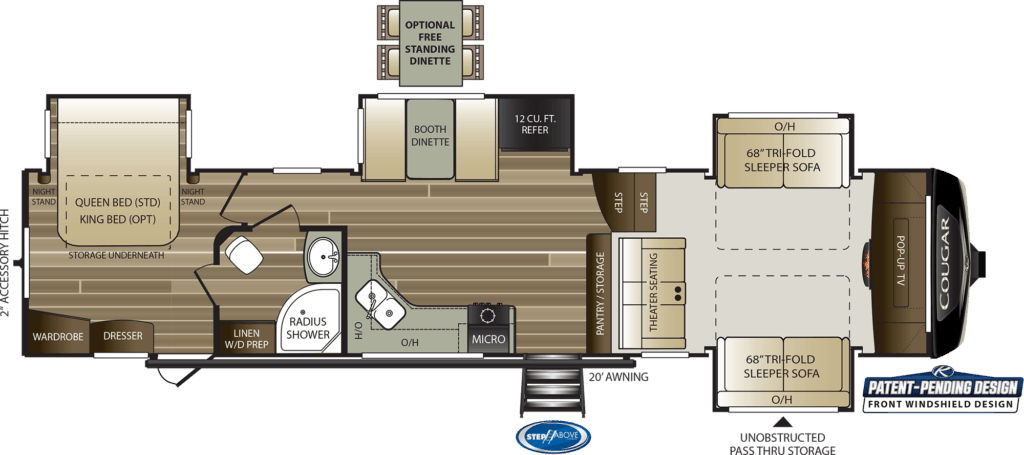 Keystone Cougar 367FLS Floor plan